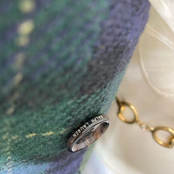 Polo Ralph Lauren Fringed Black Watch Tartan Plaid Double-Breasted Wool Cardigan - Picture 14 of 16